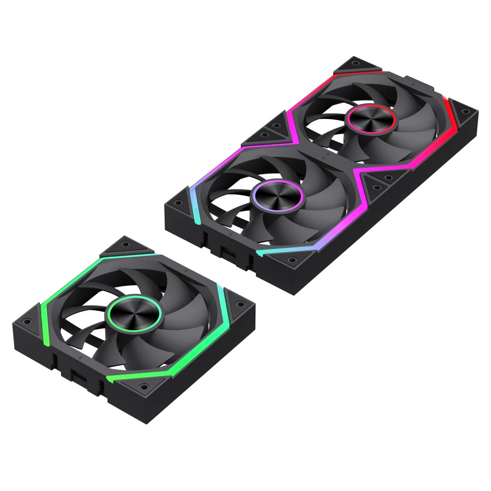 Комплект вентилатори Gamemax Fan Pack 3-in-1, 3x120mm A-RGB Daisy-Chain - 9501-0201R0041 - 2
