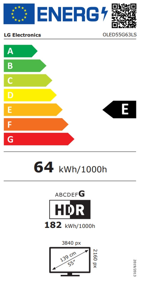 Телевизор LG OLED55G63LS, 55" (139.70 cm) OLED, 4K UHD (3840x2160), Smart webOS, DVB-C/T2/S2, Wi-Fi 6E, Bluetooth, 4x HDMI, 3x USB - 4