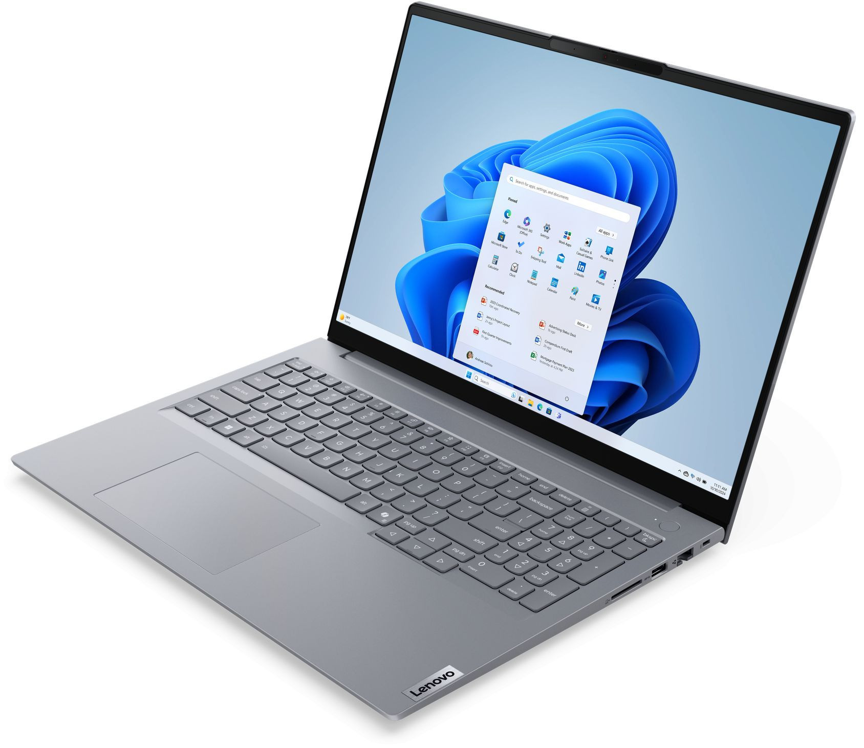 Лаптоп Lenovo ThinkBook 16 G8 IRL, 16" WUXGA (1920x1200) IPS, Intel Core 3 100U, 8GB DDR5, 256GB SSD, Free DOS - 21SHA071BM_5WS0A23813 - 2