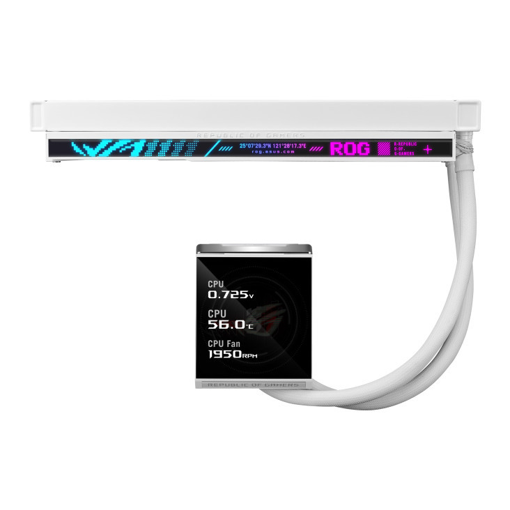 Водно охлаждане за процесор ASUS ROG Strix SLC IV 360 ARGB LCD White, 3x120mm вентилатора, AM5/AM4/LGA1851/1700 - 90RC01S2-B0EAY0 - 10