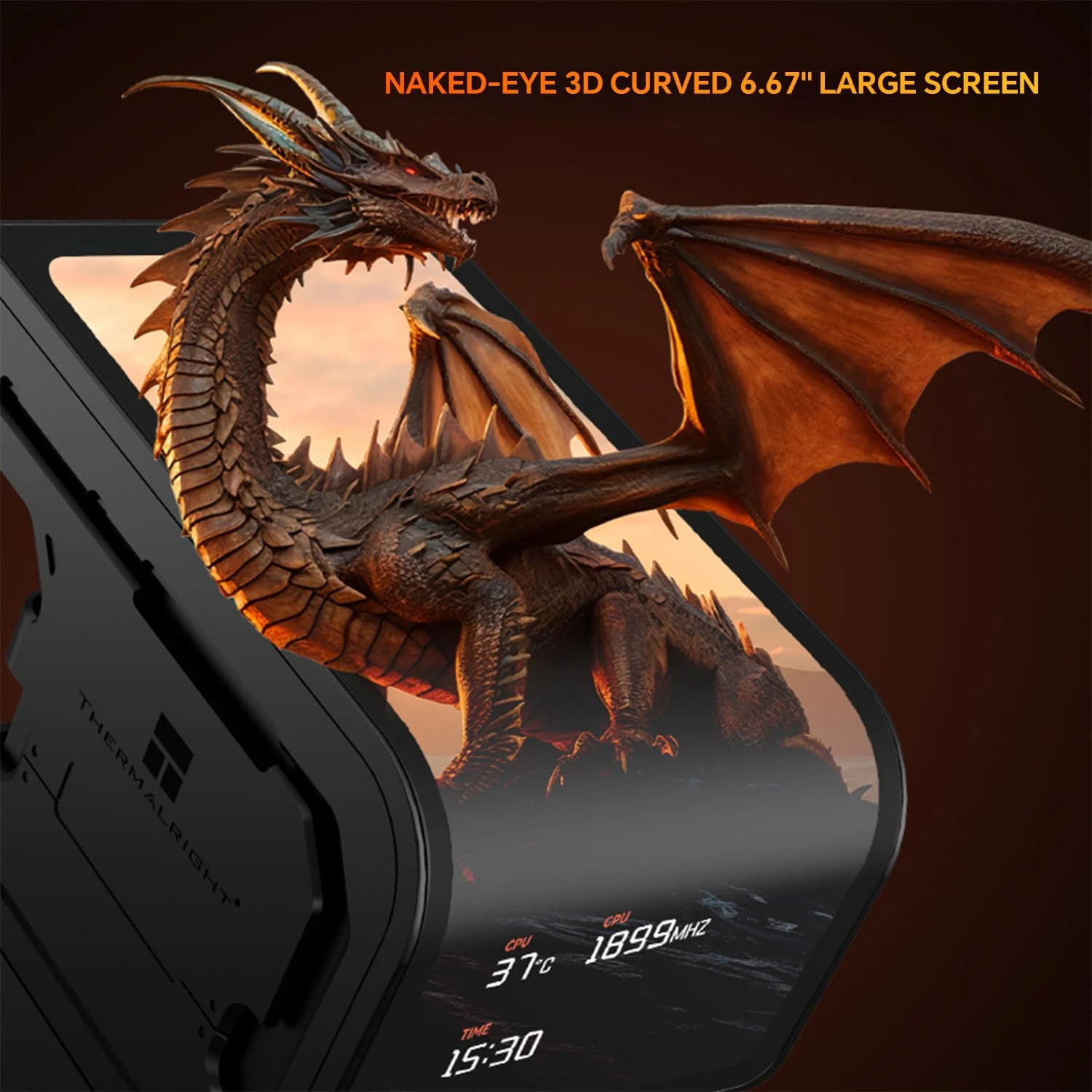 Водно охлаждане за процесор Thermalright Wonder Vision 360 UB ARGB Black, 360mm радиатор, OLED дисплей 6.67", 3x120mm вентилатори - WONDER-VISION-360-UB-ARGB-BK - 5