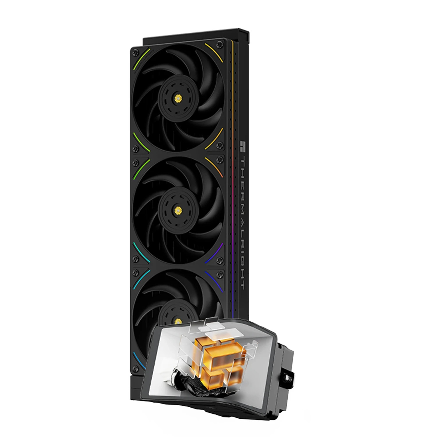 Водно охлаждане за процесор Thermalright Wonder Vision 360 UB ARGB Black, 360mm радиатор, OLED дисплей 6.67", 3x120mm вентилатори - WONDER-VISION-360-UB-ARGB-BK - 10