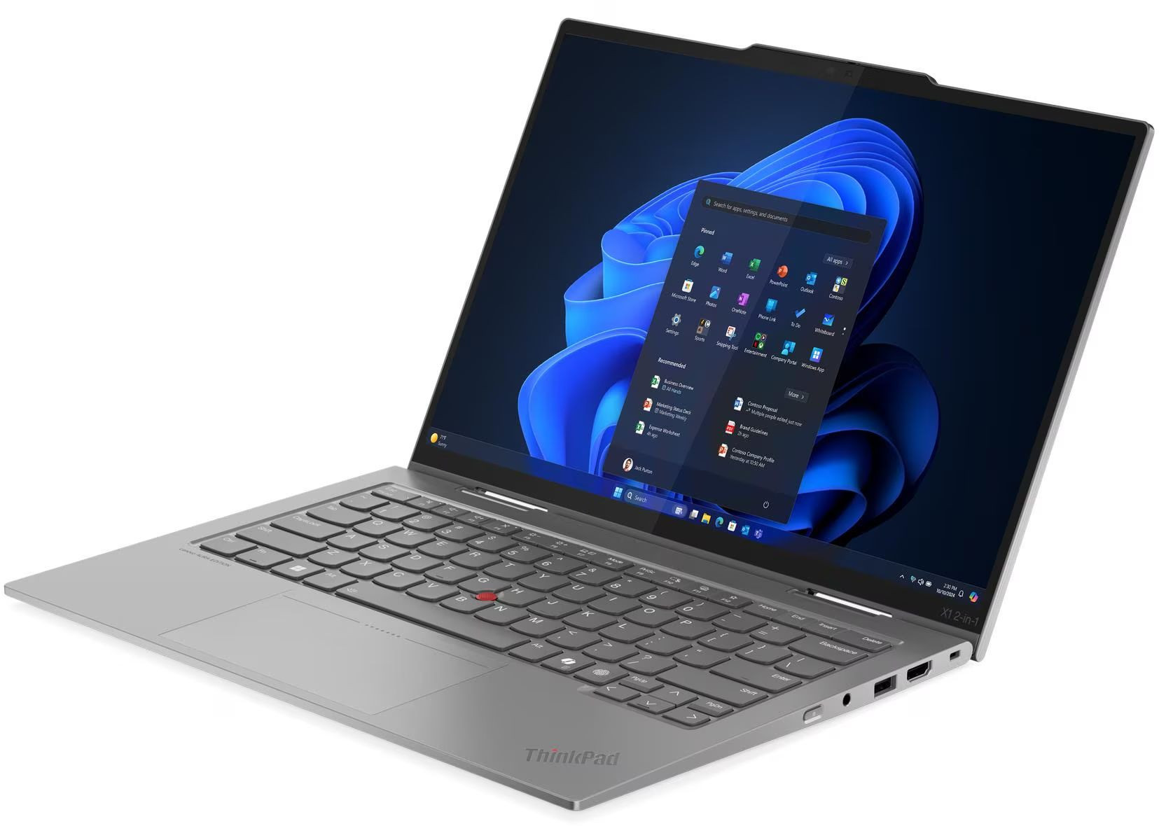 Лаптоп Lenovo ThinkPad X1 2-in-1 G10, 14" 2.8K, Intel Core Ultra 7 265U vPro, 64GB DDR5, 2TB SSD Gen5, Windows 11 Pro - 21NUS0PR00 - 5