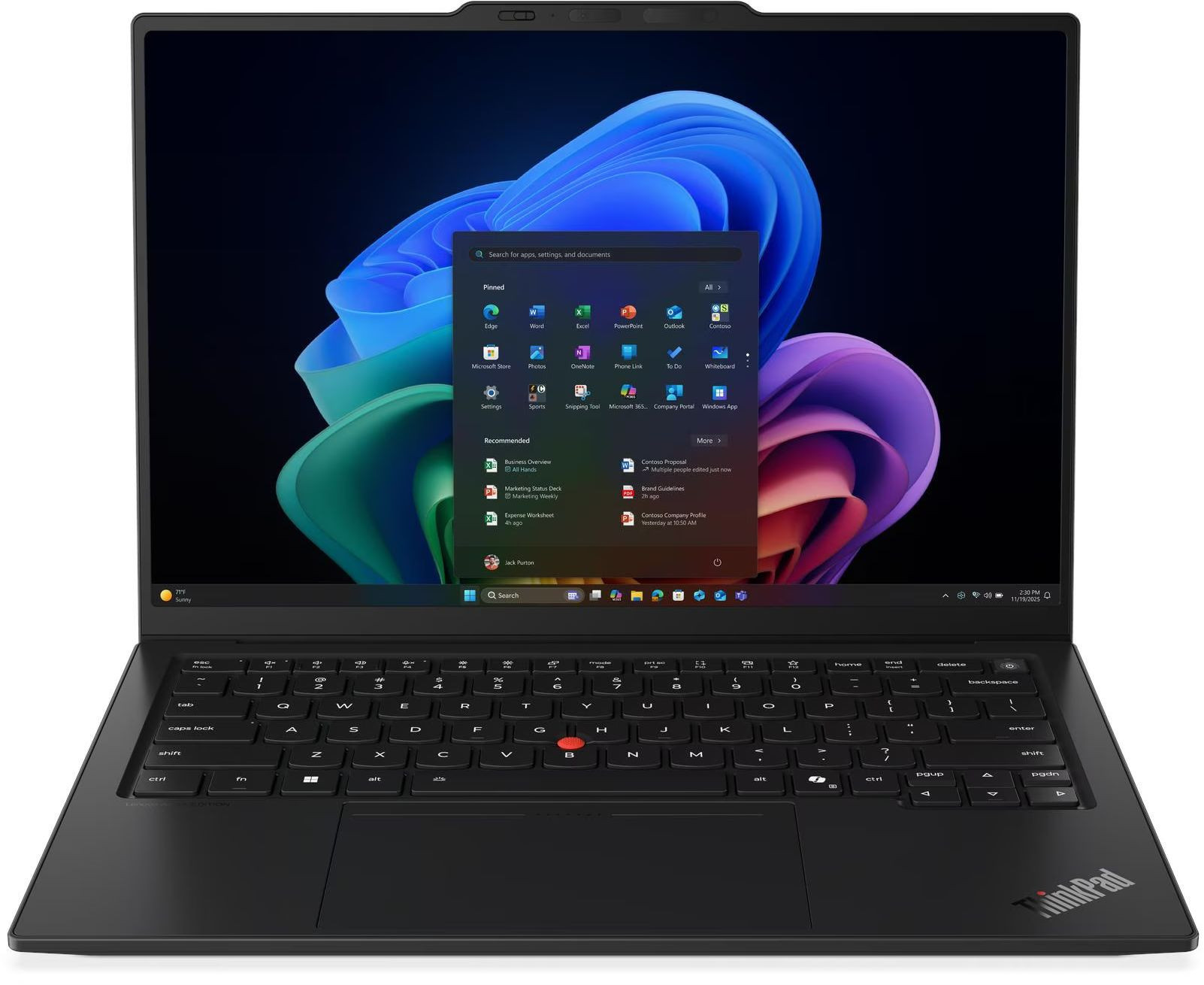 Лаптоп Lenovo ThinkPad X1 Carbon G14 Aura Edition, 14" WUXGA Touch, Intel Core Ultra 7 358H, Intel Arc B390, 64GB DDR5, 1TB SSD, Windows 11 Pro - 21V70022BM - 1