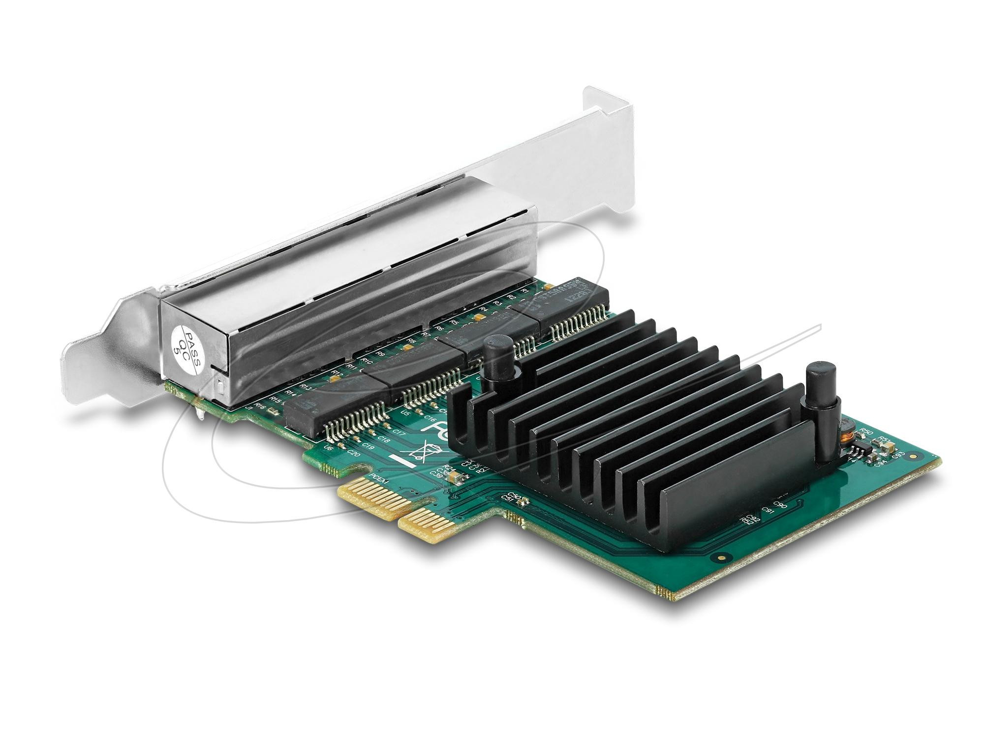 Мрежова карта DeLock, 4x RJ-45 Gigabit, PCI Express x1, Realtek RTL8111F - 89025 - 2