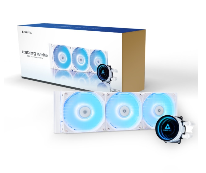 Водно охлаждане за процесор Chieftec Iceberg 360 RGB White, 3x120mm вентилатора, 2200 RPM - CLC-360-RGB-W - 4