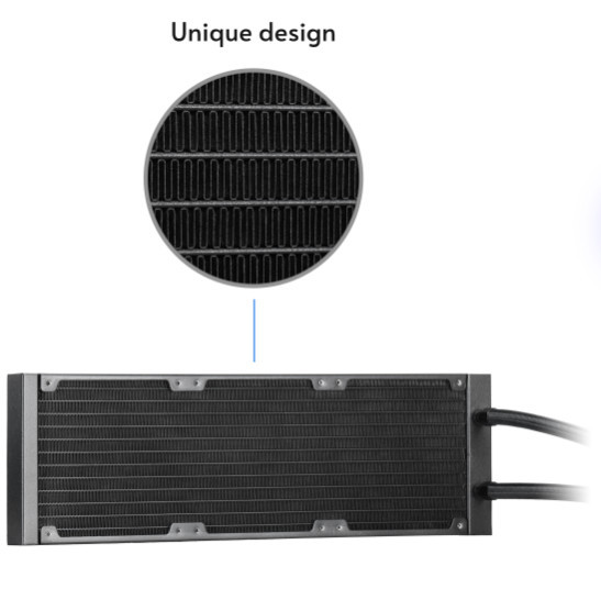 Водно охлаждане за процесор Chieftec Iceberg 360 VRM, 3x120mm вентилатора, 2700 RPM помпа - CLC-360-VRM-BLK - 5