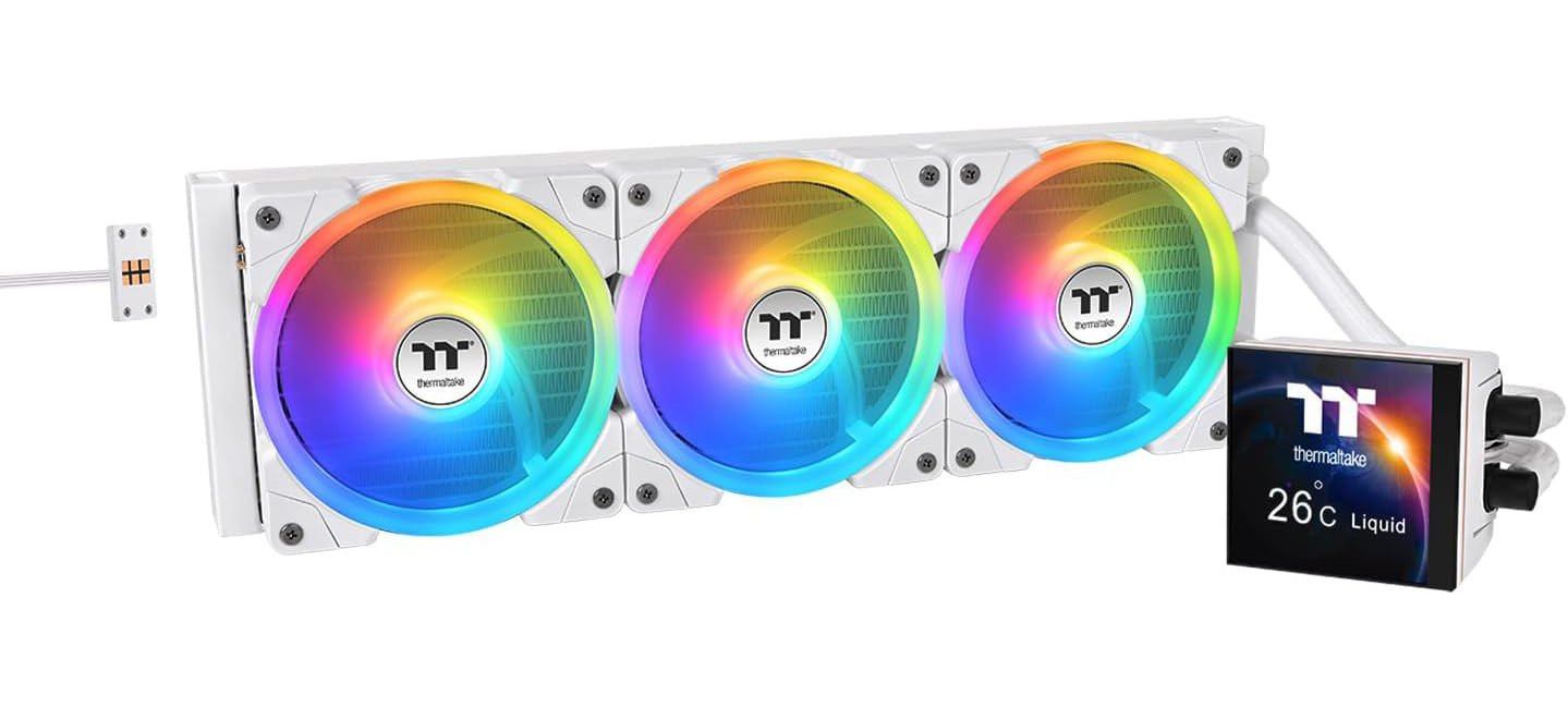 Водно охлаждане за процесор Thermaltake MAGFloe 360 Ultra Snow Edition, 3x120mm вентилатора, RGB подсветка - CL-W433-PL12SW-A - 1