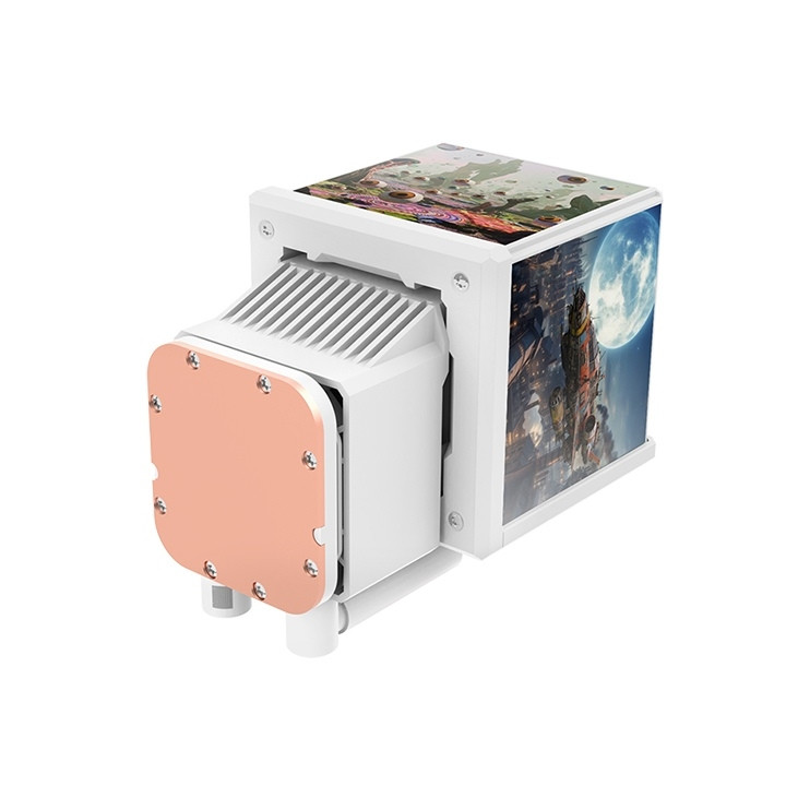 Водно охлаждане за процесор Thermaltake MineCube 360 Ultra Snow Edition, 3x120mm ARGB вентилатора, Intel LGA1851/1700, AMD AM5/AM4 - CL-W482-PL12SW-A - 4