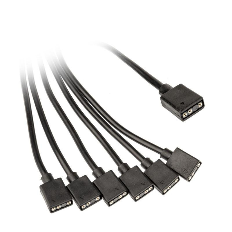 Кабел Kolink ARGB сплитер 1-6, 3 Pin 5V, 30 cm - ZUAD-1208 - 1
