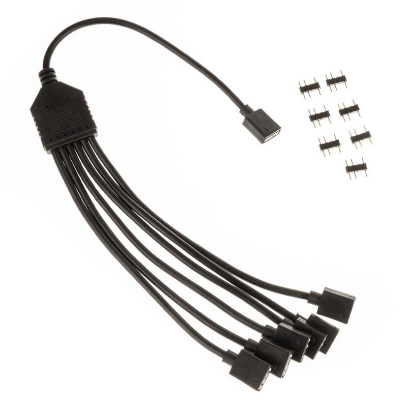 Кабел Kolink ARGB сплитер 1-6, 3 Pin 5V, 30 cm - ZUAD-1208 - 2