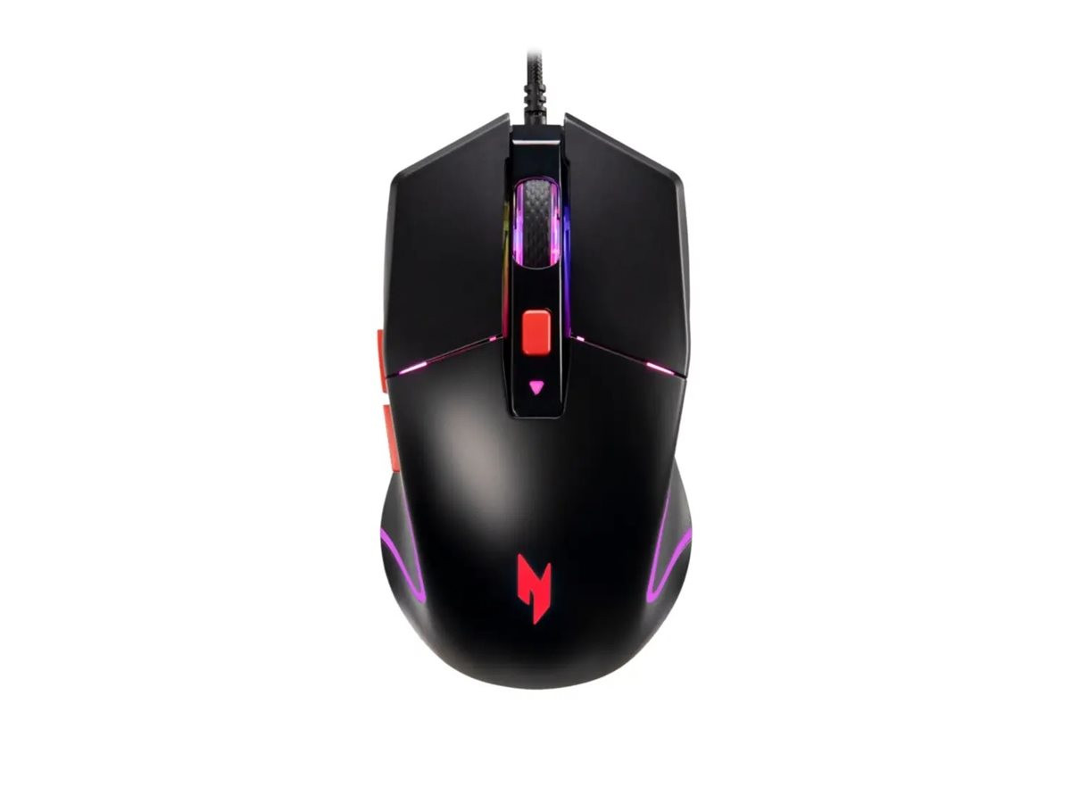 Геймърска мишка Acer Nitro, жична, оптична, 7200 DPI, 6 бутона, RGB подсветка - GP.MCE11.03Y - 1