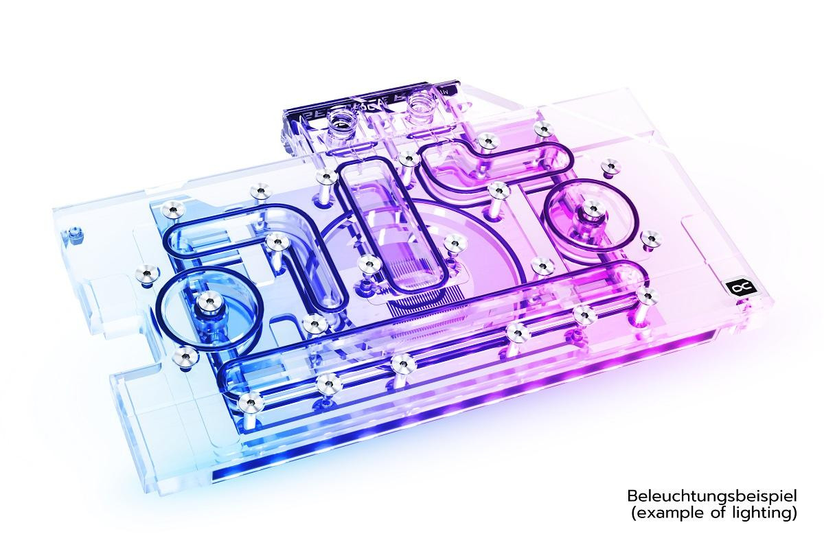 Воден блок за видео карта Alphacool Eisblock Aurora Acryl GPX-N, RTX 3070 TUF/DUAL, Backplate, RGB - 1021213 - 2