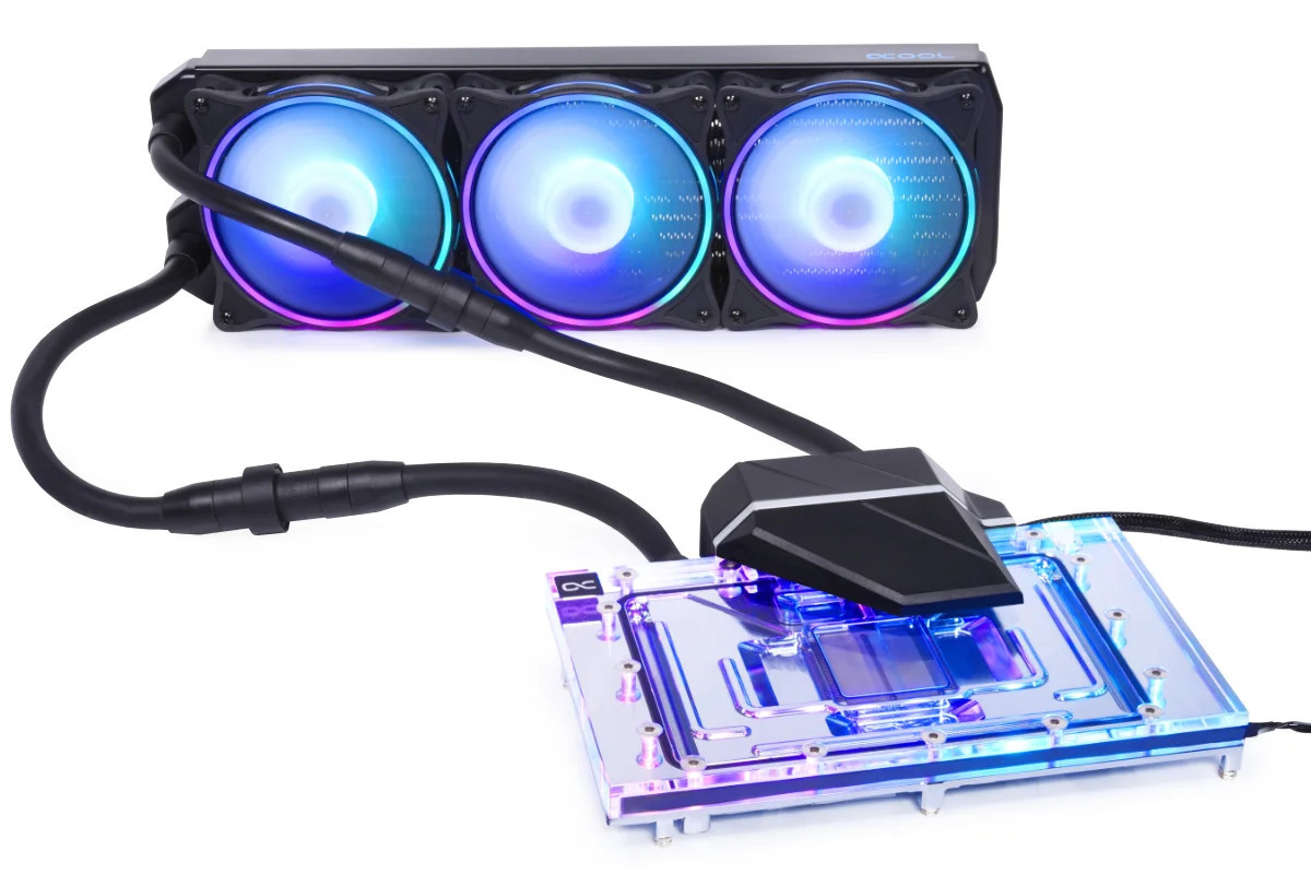 Водно охлаждане за видео карта Alphacool Eiswolf 2 AIO, 360mm, RTX 4090 Reference, RGB - AC-1023224 - 1