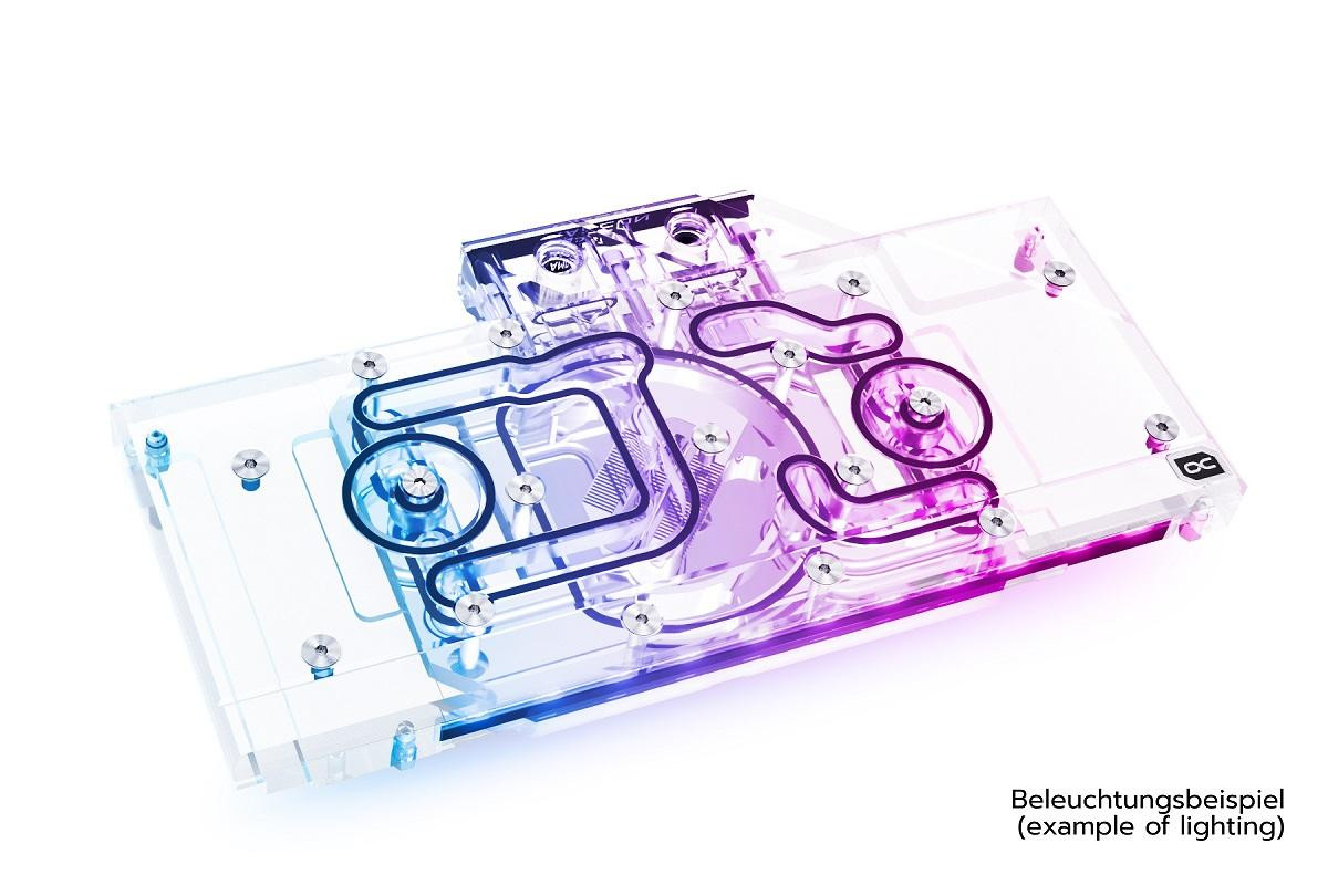 Воден блок за видео карта Alphacool Eisblock Aurora Acryl GPX-A, AMD Radeon RX 6700 XT Reference с backplate, RGB - 1021671 - 2
