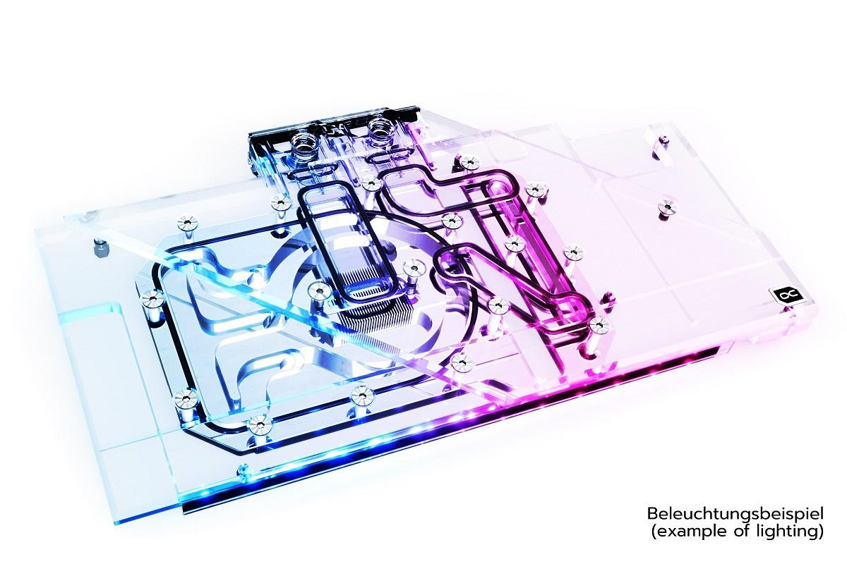 Воден блок за видео карта Alphacool Eisblock Aurora Acryl GPX-A, RX 6800/6800XT/6900XT Strix/TUF, RGB, с backplate - 1021160 - 2