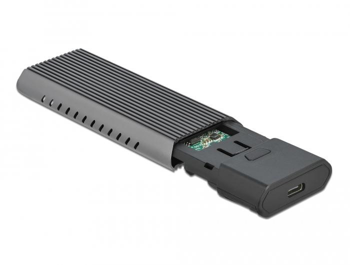 Външна кутийка Delock, За M.2 NVMe PCIe или SATA SSD, USB-C 3.2 Gen 2, Инсталация без инструменти - DELOCK-42638 - 1