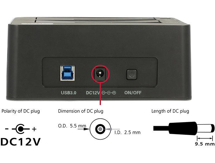 Външна докинг станция DeLock 62661, 2.5"/3.5" SATA, USB 3.0, Функция за клониране - DELOCK-62661 - 5