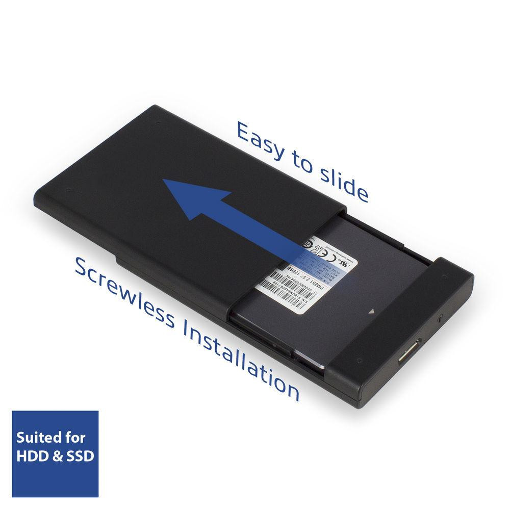 Външна кутийка за твърд диск ACT AC1215, 2.5", SATA към USB 3.0 - 2