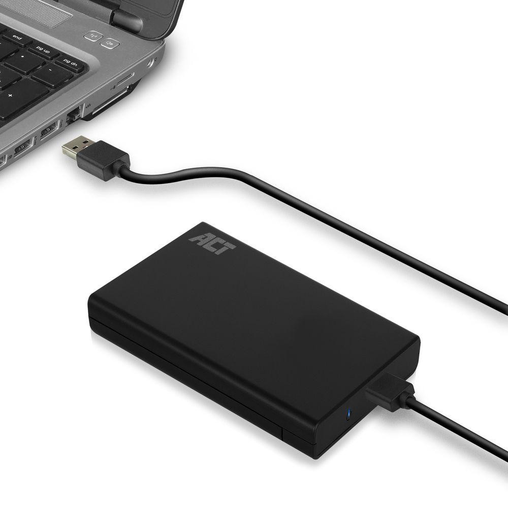 Външна кутийка за твърд диск ACT AC1215, 2.5", SATA към USB 3.0 - 3