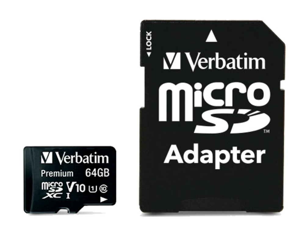 SD карта Verbatim Premium, 64GB micro SDXC UHS-I U1 Class 10 - 44084 - 1