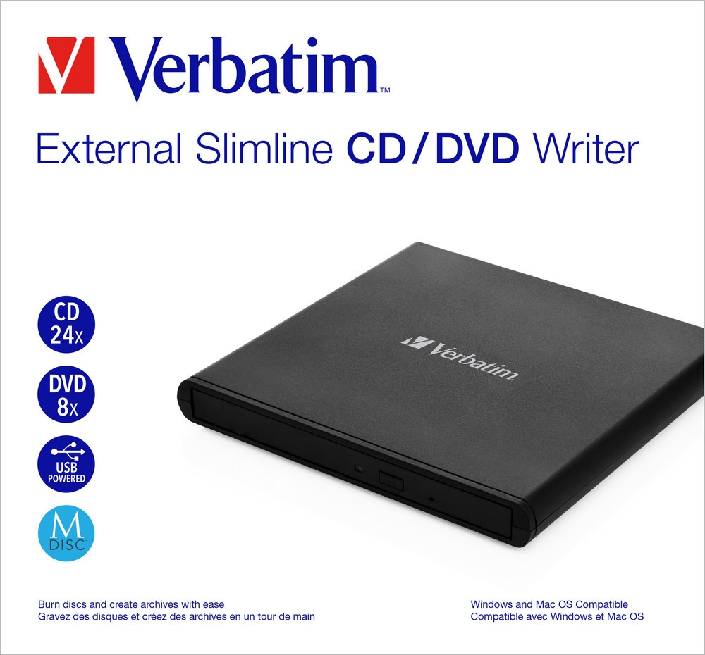 Външно оптично устройство Verbatim Mobile DVD ReWriter, USB 2.0, 8x DVD/24x CD - 53504 - 3