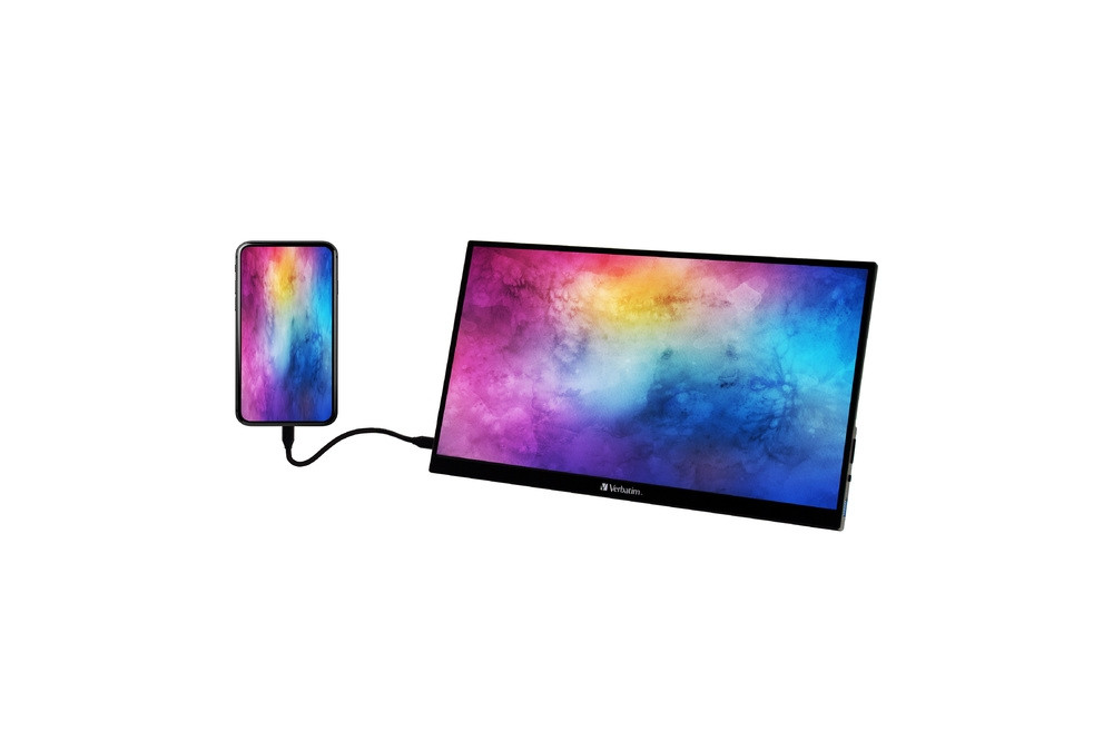 Монитор Verbatim PMT-14, 14" Full HD IPS, Touchscreen, USB-C - 49591 - 3