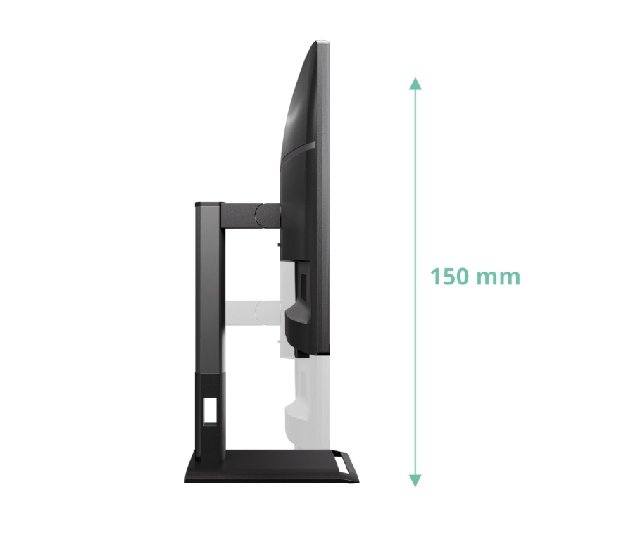 Монитор AOC Q27P4U, 27" (68.58 cm) IPS, WQHD 2560x1440@120Hz, 4ms, 350 cd/m², Adaptive-Sync, USB-C, HDMI, DP, USBHub, регулируем - 4