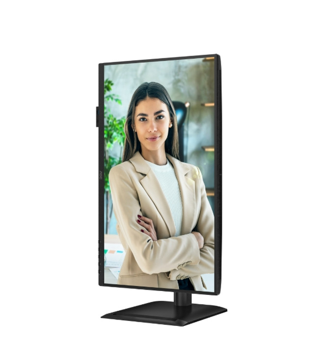 Монитор AOC 24P4U, 23.8" Full HD IPS 120Hz, Adaptive-Sync, USB-C 15W, регулируема височина - 12