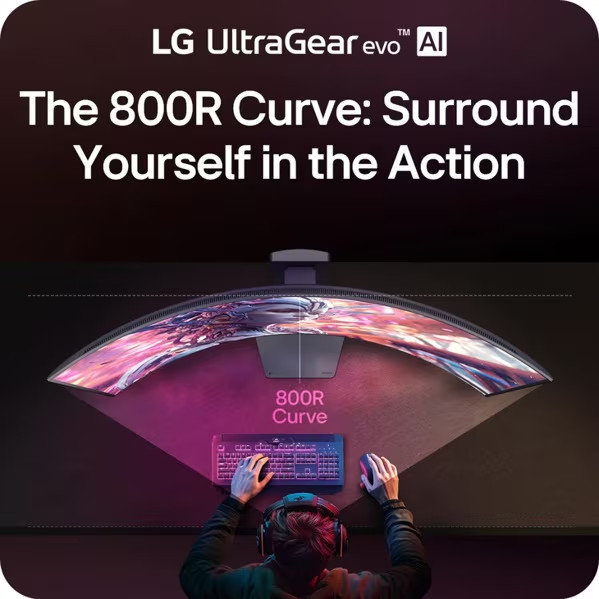 Монитор LG UltraGear evo 45GX950B-B, 44.5" Curved OLED QHD 5K2K (5120x1440), 165Hz, 0.03ms, G-Sync/FreeSync, USB-C 90W, HDR 400 - 4
