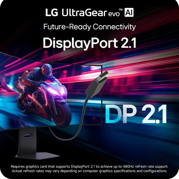 Монитор LG UltraGear evo 45GX950B-B, 44.5" Curved OLED QHD 5K2K (5120x1440), 165Hz, 0.03ms, G-Sync/FreeSync, USB-C 90W, HDR 400 - 7