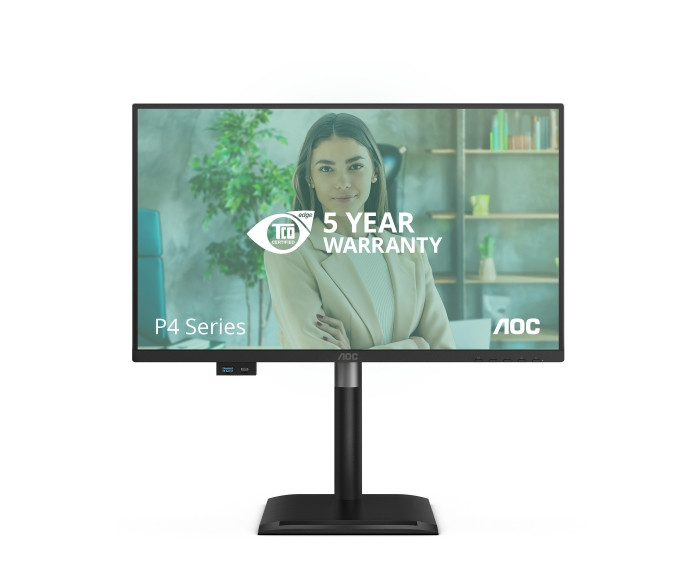 Монитор AOC 24P4CV, 23.8" Full HD IPS 120Hz, FlickerFree, Anti-Blue Light, USB hub, RJ45 - 5