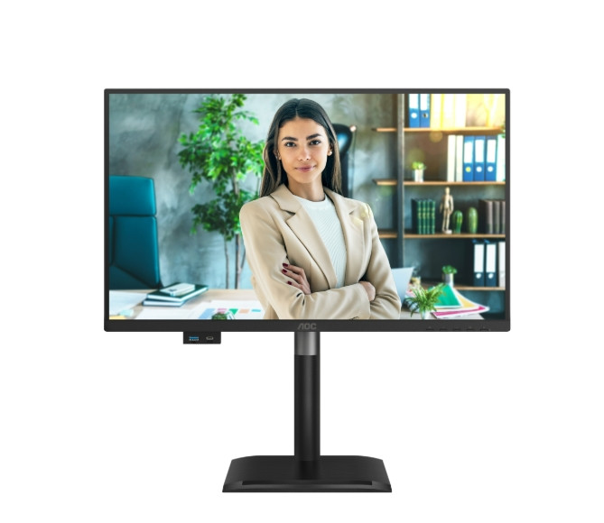 Монитор AOC 24P4CV, 23.8" Full HD IPS 120Hz, FlickerFree, Anti-Blue Light, USB hub, RJ45 - 6