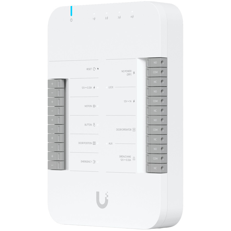 Контролер за врата Ubiquiti UniFi Access Hub, 1x PoE In, 4x PoE Out, 9x Alarm I/O - UA-HUB-DOOR - 2