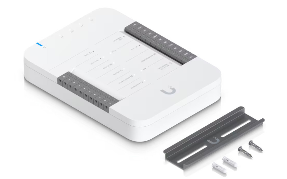 Контролер за врата Ubiquiti UniFi Access Hub, 1x PoE In, 4x PoE Out, 9x Alarm I/O - UA-HUB-DOOR - 6