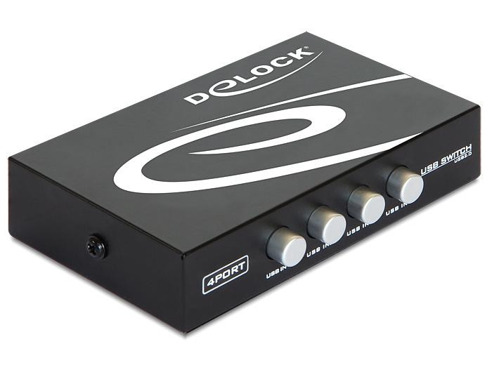 Превключвател DeLock, 4 x USB 2.0 порта, Черен - DELOCK-87634 - 1