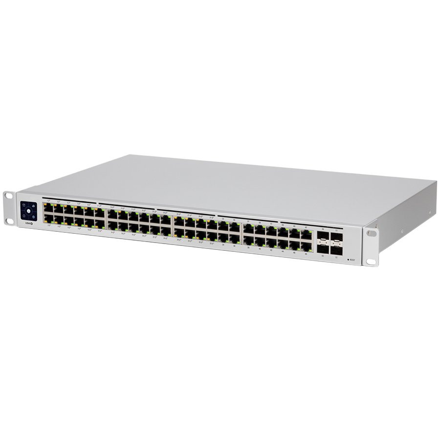 Мрежов суич UBIQUITI UniFi Switch Standard 48 PoE, 48x Gigabit PoE+, 4x SFP, 240W, Layer 2 - USW-48-POE-EU - 1