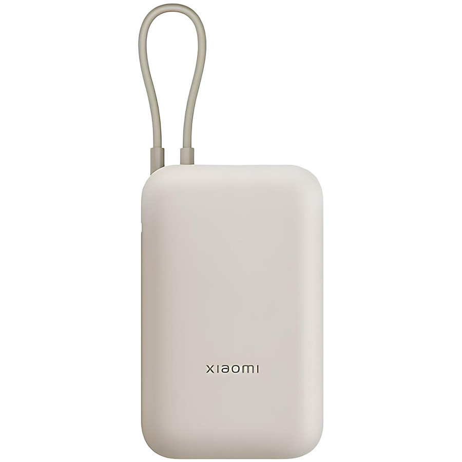 Външна батерия Xiaomi Power Bank, 10000mAh, вграден кабел USB-C, 22.5W - BHR9072GL - 1