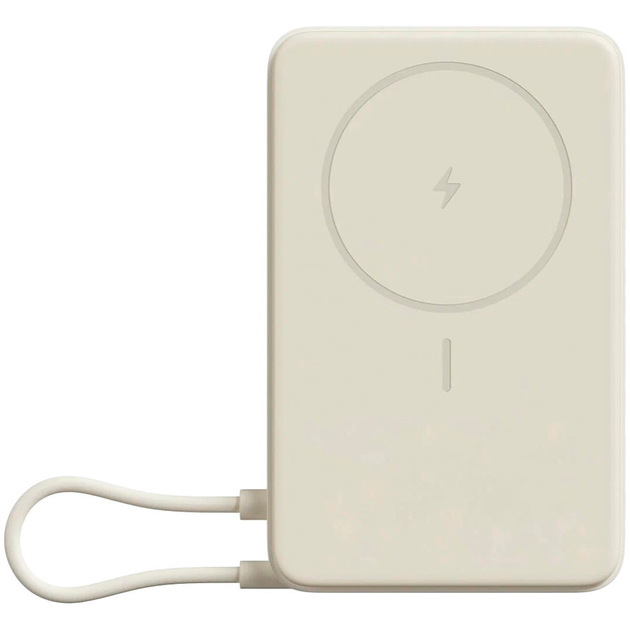 Външна батерия Xiaomi Magnetic Power Bank 10000 with Built-in Stand, 10000mAh, 33W, MagSafe, безжично зареждане, бежова - BHR08PBGL - 1