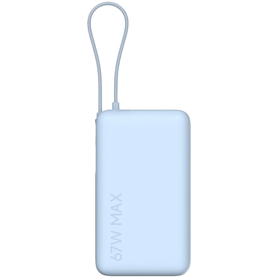 Външна батерия Xiaomi, 10000mAh 67W с вграден кабел Ice Blue - BHR08NZGL - 1