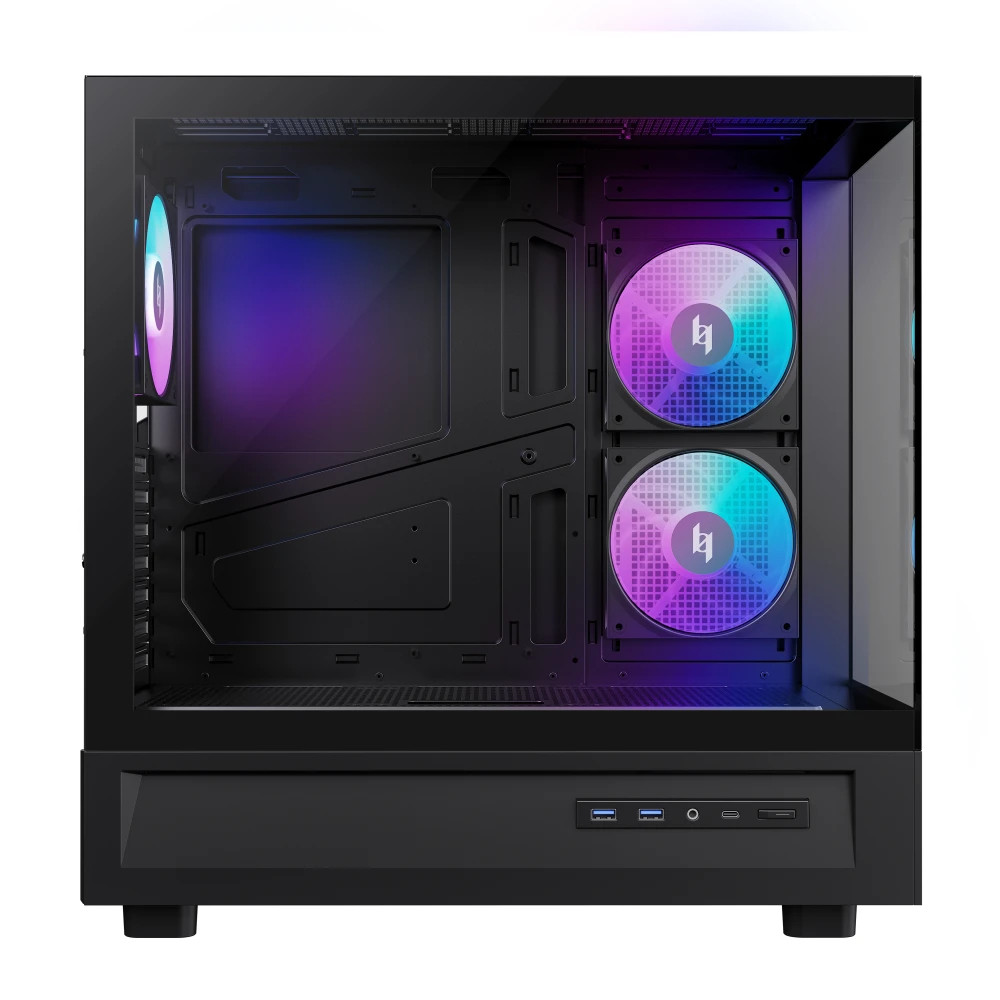 Кутия за компютър Gamemax NEX C51, ATX Middle Tower, Tempered Glass, 3x ARGB вентилатора - 9109-0013R0010 - 5