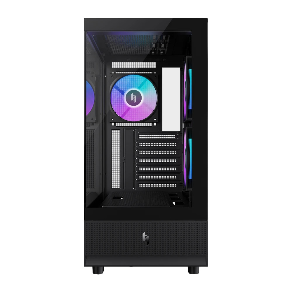 Кутия за компютър Gamemax NEX C51, ATX Middle Tower, Tempered Glass, 3x ARGB вентилатора - 9109-0013R0010 - 7
