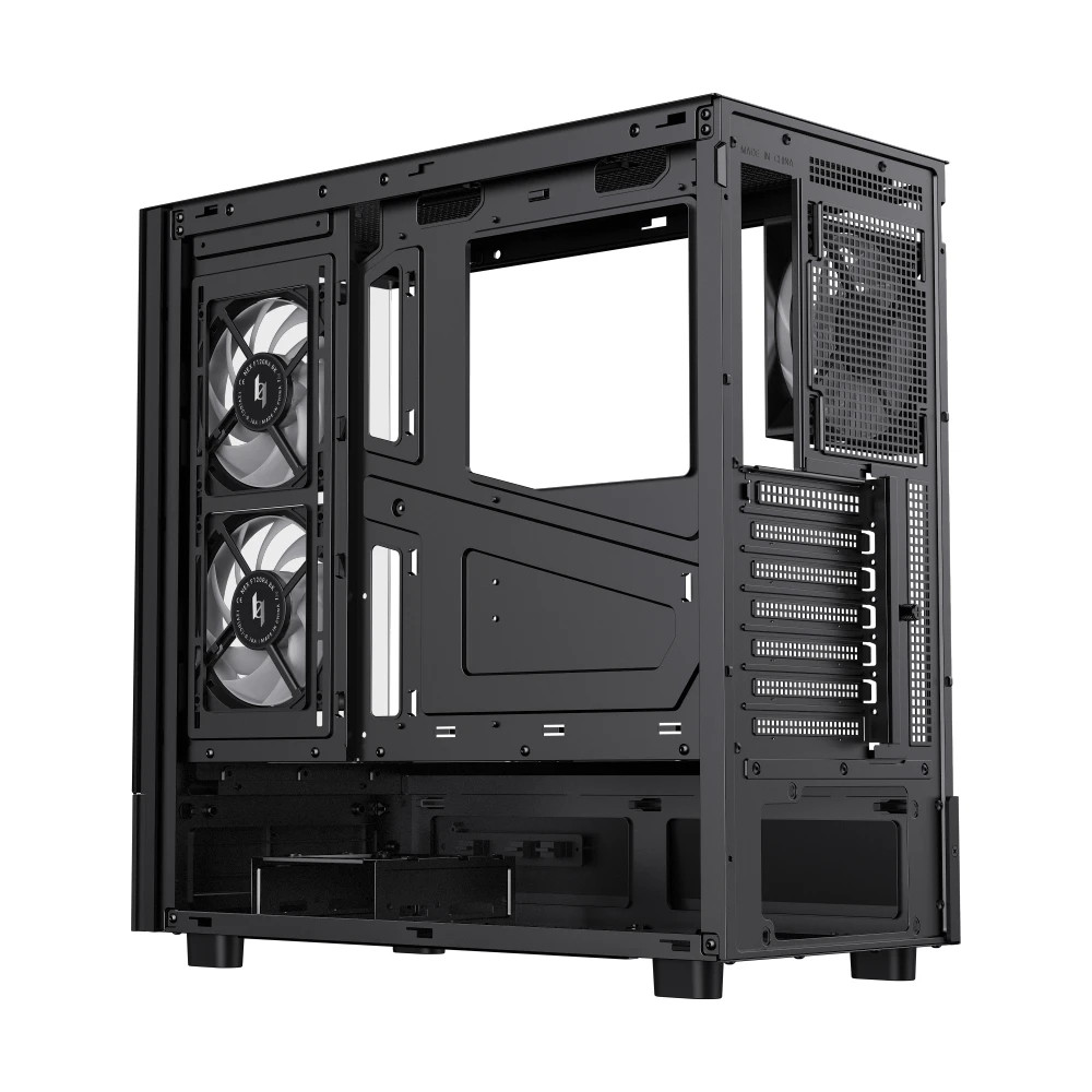 Кутия за компютър Gamemax NEX C51, ATX Middle Tower, Tempered Glass, 3x ARGB вентилатора - 9109-0013R0010 - 12