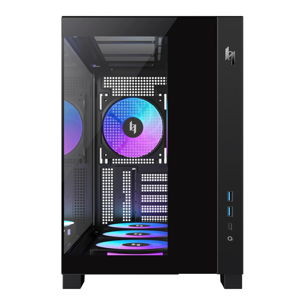 Кутия за компютър Gamemax NEX C33, Mini Tower mATX, Tempered Glass, 4x120mm ARGB вентилатора - 9109-0013R0002 - 4