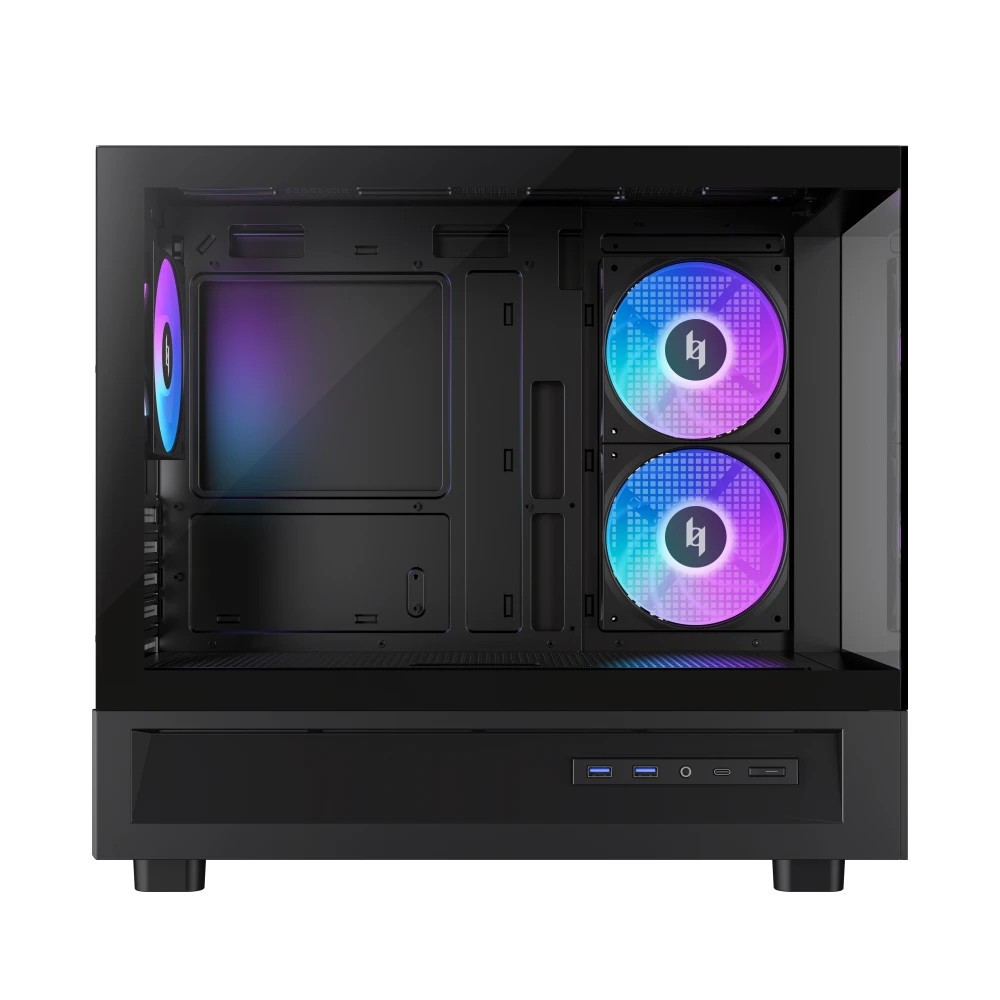 Кутия за компютър Gamemax NEX C31, Mini Tower mATX, Tempered Glass, 3x 120mm ARGB вентилатора - 9109-0013R0014 - 3