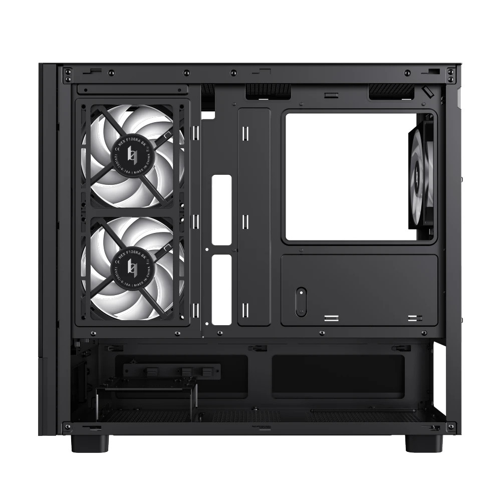 Кутия за компютър Gamemax NEX C31, Mini Tower mATX, Tempered Glass, 3x 120mm ARGB вентилатора - 9109-0013R0014 - 11