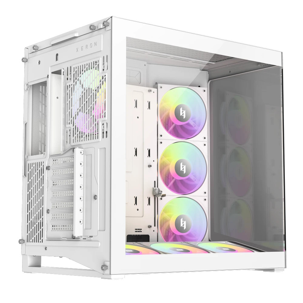 Кутия за компютър Gamemax NEX C56, ATX Middle Tower, Tempered Glass, 7x120mm ARGB вентилатора, бяла - 1849-3070R0004 - 6