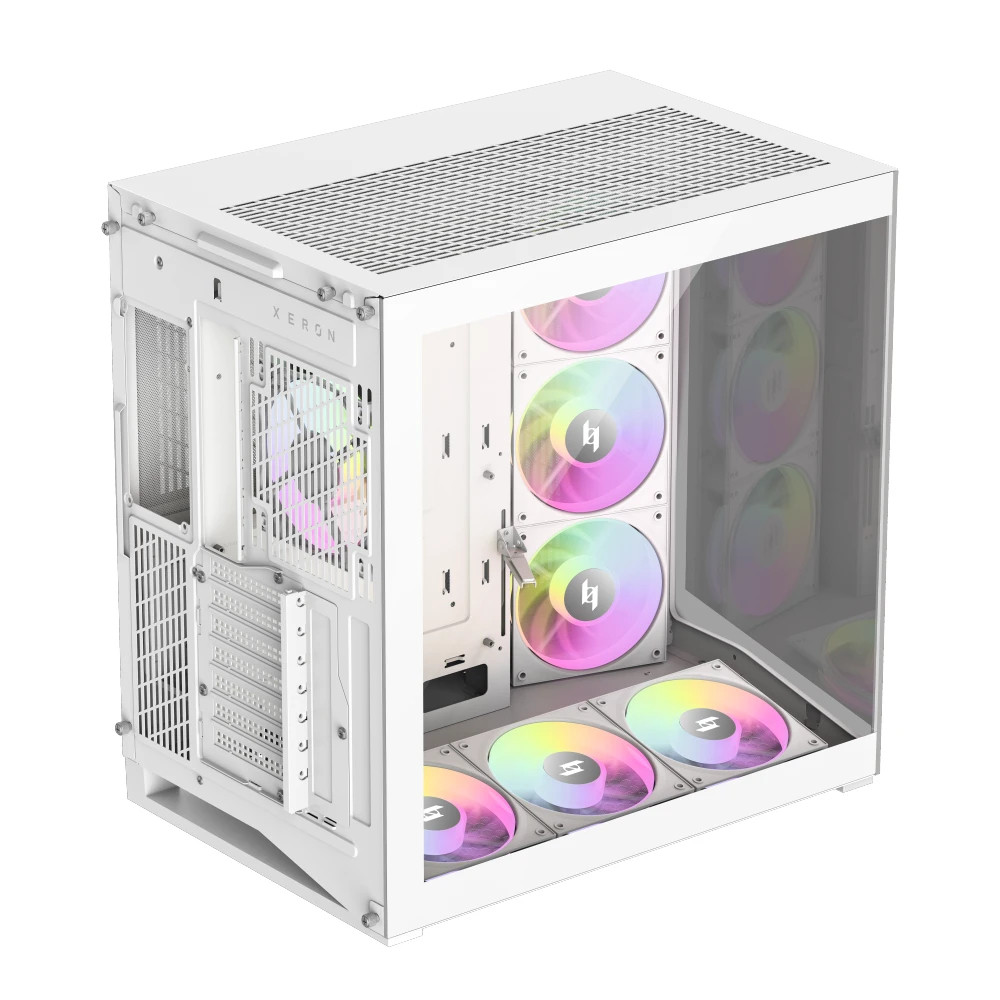 Кутия за компютър Gamemax NEX C56, ATX Middle Tower, Tempered Glass, 7x120mm ARGB вентилатора, бяла - 1849-3070R0004 - 8