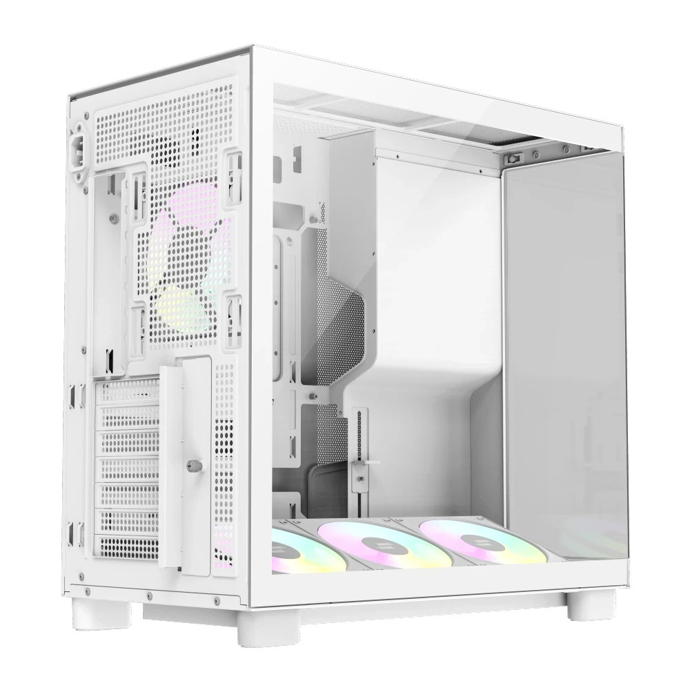 Кутия за компютър Gamemax NEX C53 WH, Middle Tower ATX, Tempered Glass, 4x ARGB вентилатора - 9109-0013R0008 - 7
