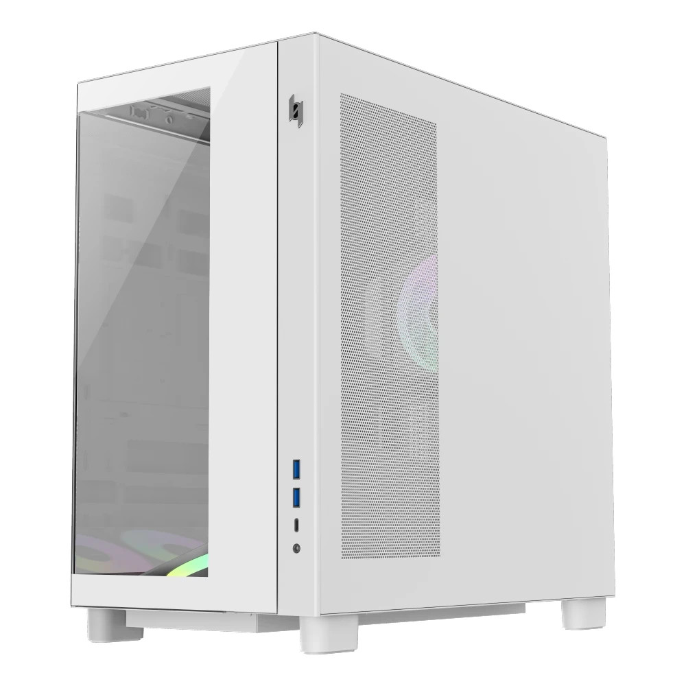 Кутия за компютър Gamemax NEX C53 WH, Middle Tower ATX, Tempered Glass, 4x ARGB вентилатора - 9109-0013R0008 - 8
